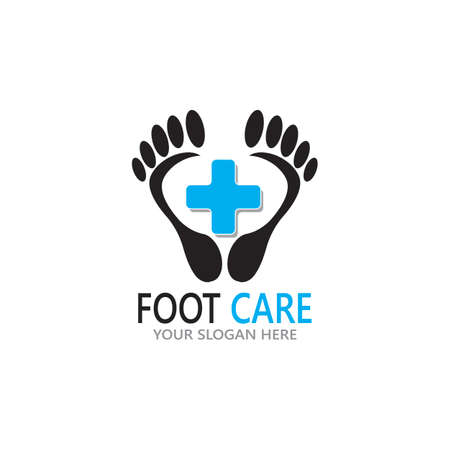 Foot care health icon and symbol vectorのイラスト素材