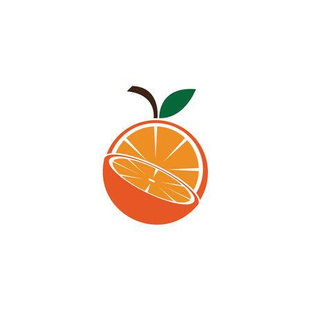 Orange logo design Vector icon illustration designのイラスト素材