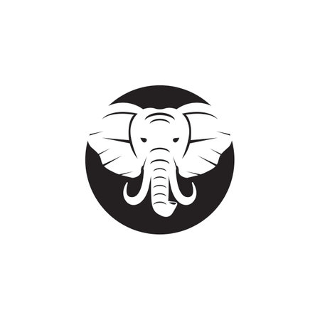 Elephant icon and symbol vector template illustrationのイラスト素材