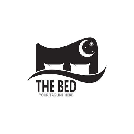 Bed icon and symbol vector template illustrationのイラスト素材