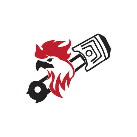 Rooster icon and symbol template illustrationのイラスト素材