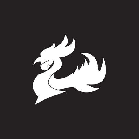 Rooster icon and symbol template illustrationのイラスト素材