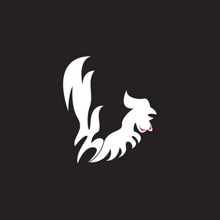 Rooster icon and symbol template illustrationのイラスト素材