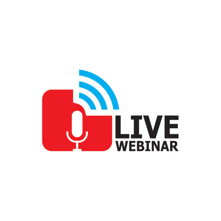 Live webinar icon and symbol templateのイラスト素材