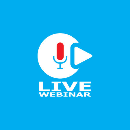 Live webinar icon and symbol templateのイラスト素材