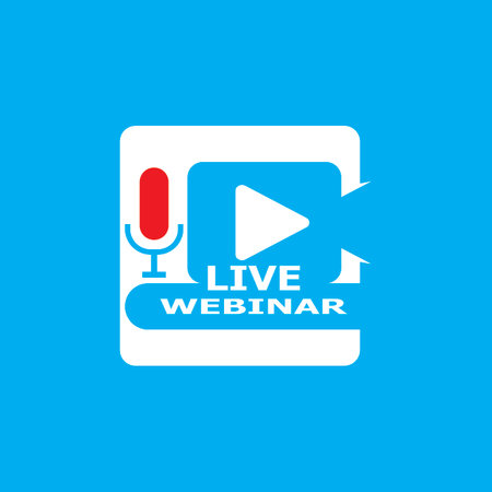 Live webinar icon and symbol templateのイラスト素材