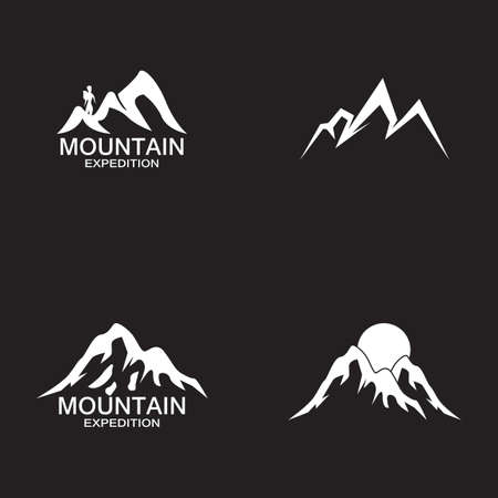 Mountain icon Logo Template Vector illustration designのイラスト素材