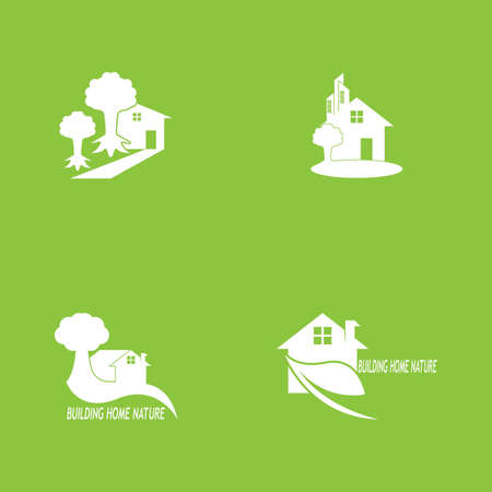 Building home nature vector templateのイラスト素材
