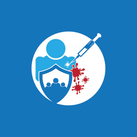 Covid-19 protection vector illustrationのイラスト素材