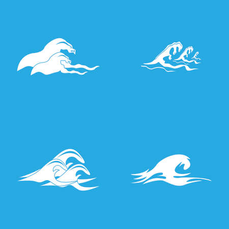 Water wave icon vector illustration designのイラスト素材