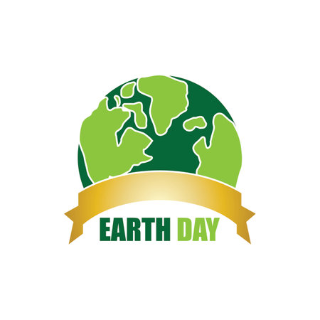 Earth day ecology logo vector templateのイラスト素材