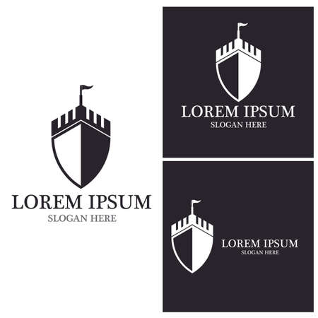 Castle icon and symbol vector templateのイラスト素材