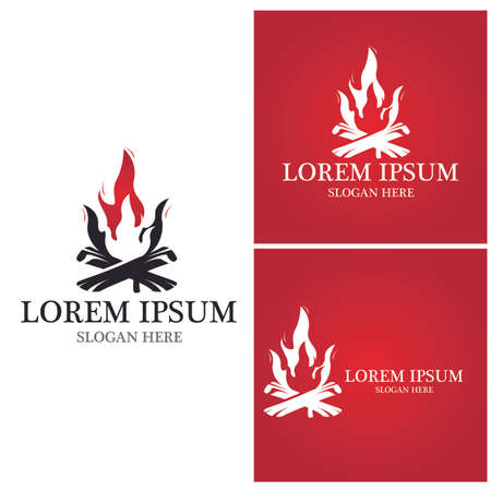 Bonfire logo vector template illustrationのイラスト素材
