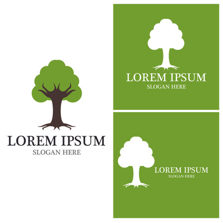Tree icon and symbol vector templateのイラスト素材