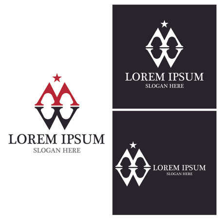 letter icon and symbol templateのイラスト素材