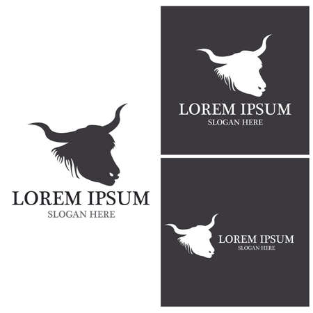 Cow Logo Template vector icon illustration designのイラスト素材