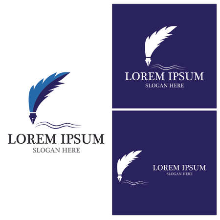 Feather pen  vector templateのイラスト素材