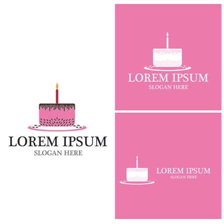 Cake icon and symbol templateのイラスト素材