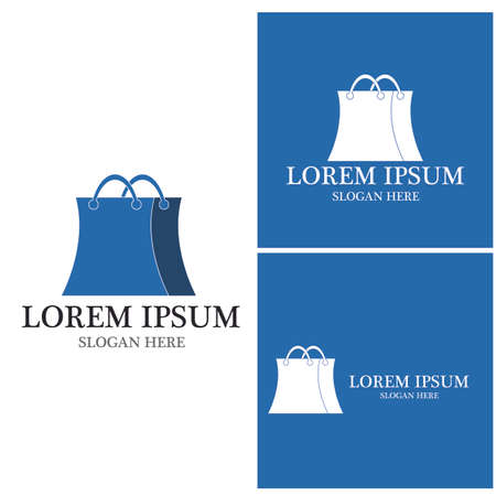 Bag shopping,online shop vector templateのイラスト素材
