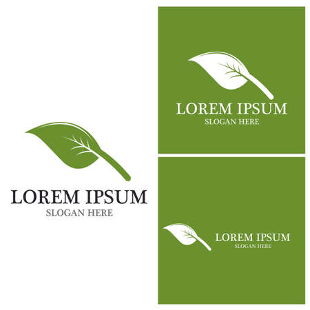 Nature leaf icon and symbol template vectorのイラスト素材