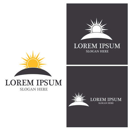 Sun Vector illustration Icon Logo Template designのイラスト素材