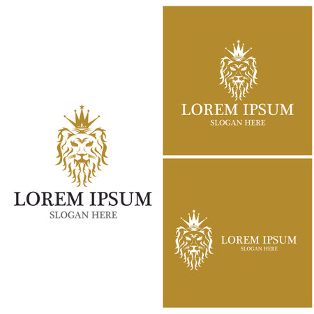 Lion Logo Template vector icon illustration designのイラスト素材
