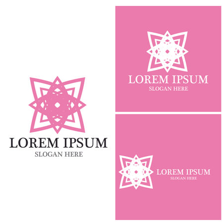 Beauty Vector lotus flowers design logo Template iconのイラスト素材