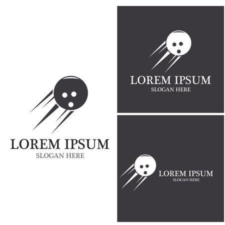 Bowling Icon And Symbol Vector Templateのイラスト素材
