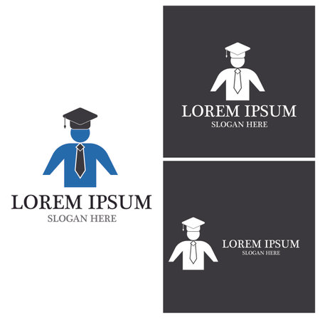 Education Logo Template vector icon illustration designのイラスト素材