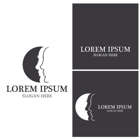 Face woman beauty spa logo vectorのイラスト素材
