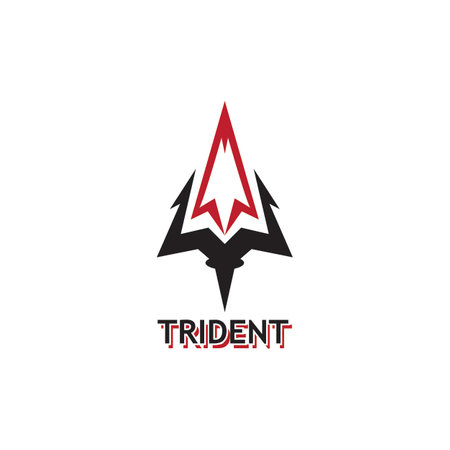 Trident Logo Template vector icon illustration designのイラスト素材
