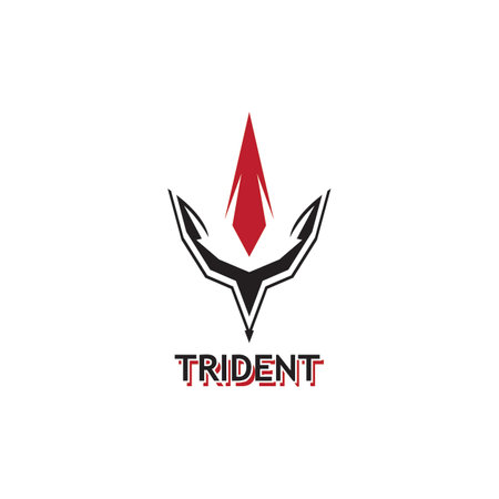 Trident Logo Template vector icon illustration designのイラスト素材