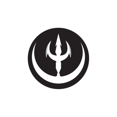 Trident Logo Template vector icon illustration designのイラスト素材