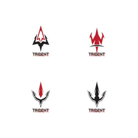 Trident Logo Template vector icon illustration designのイラスト素材