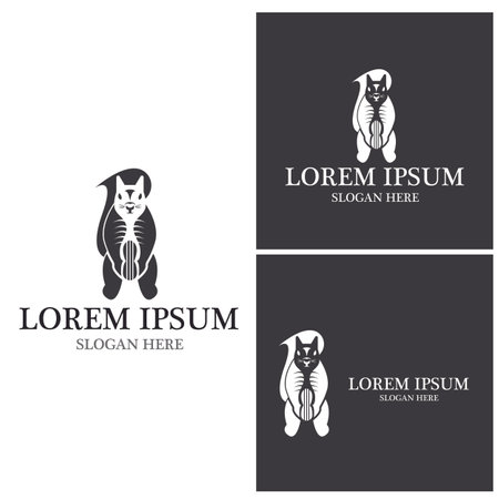 Squirrel icon and symbol vector illustrationのイラスト素材