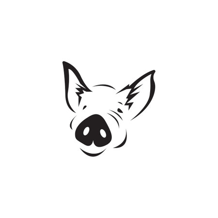 Pig Icon And Symbol Vector Illustrationのイラスト素材