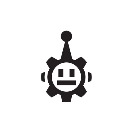 Robot icon vector illustration designのイラスト素材