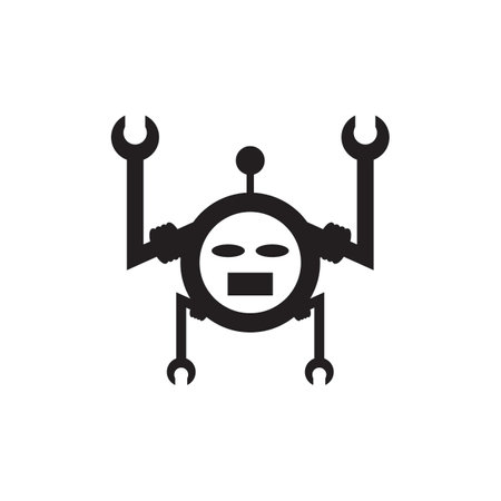 Robot icon vector illustration designのイラスト素材