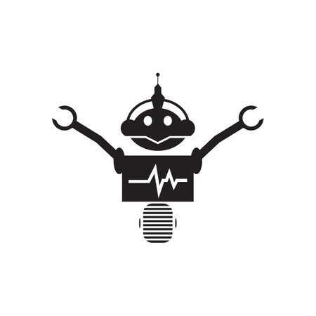 Robot icon vector illustration designのイラスト素材