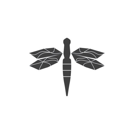 Dragonfly illustration icon design template vectorのイラスト素材