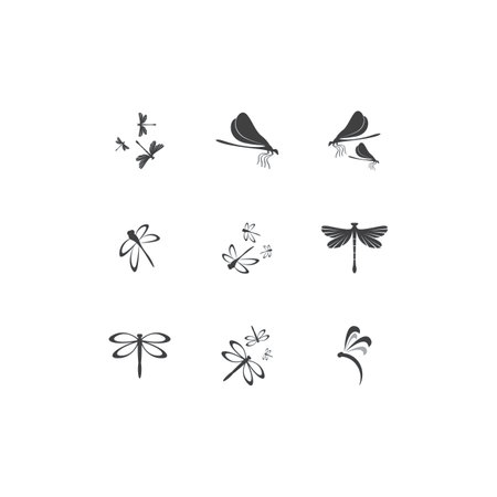 Dragonfly illustration icon design template vectorのイラスト素材