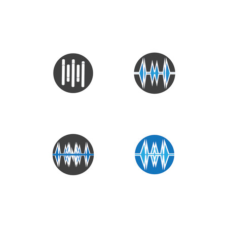 Sound waves vector illustration design templateのイラスト素材