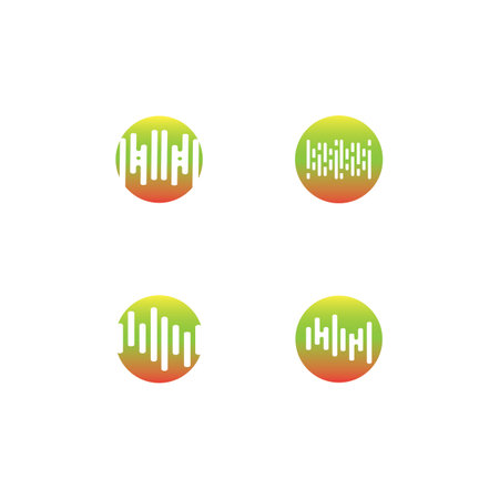 Sound waves vector illustration design templateのイラスト素材