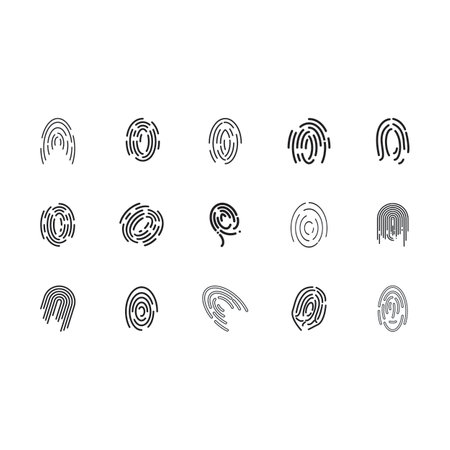 Finger Print Logo and Symbol Imagesのイラスト素材