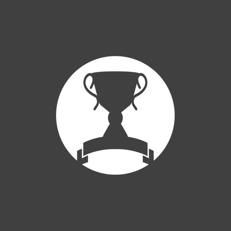 Trophy Champion Logo With Black Backgroundのイラスト素材