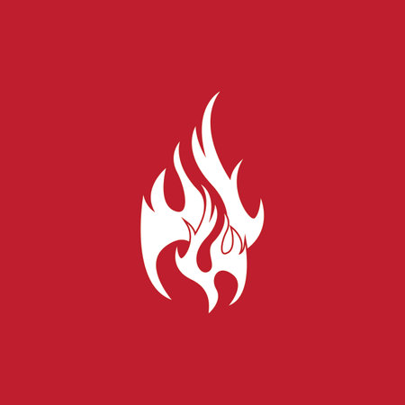 Fire flame icon and symbol vector illustrationのイラスト素材