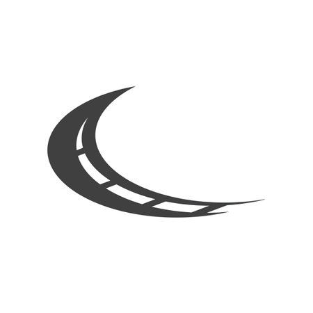 Black Road Way Logo Vector Templateのイラスト素材