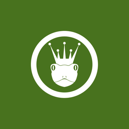 Green frog icon and symbol vector illustrationのイラスト素材