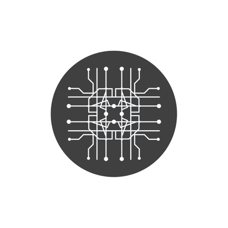 Circuit Logo Template vector illustration icon designのイラスト素材
