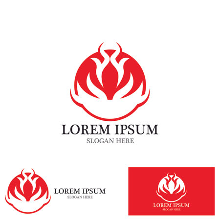Fire Flame Logo Vector Template Illustrationのイラスト素材